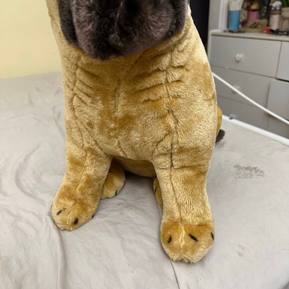 Melissa & Doug "Lifelike" Large Plush Stuffed Pug Dog NWT - Picture 13 of 16